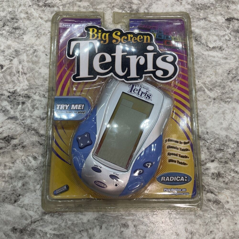 Radica Big Screen TETRIS Handheld Electronic Game 2002 New Sealed